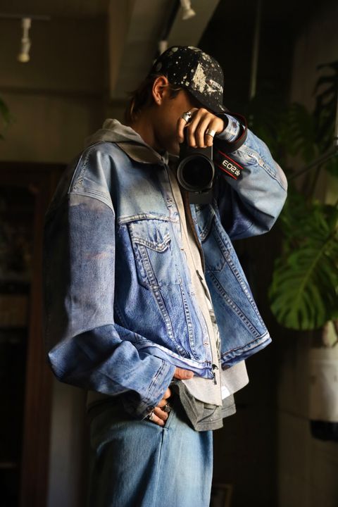 TALKING ABOUT THE ABSTRACTION LAYERED PRINT PARKA スタイル
