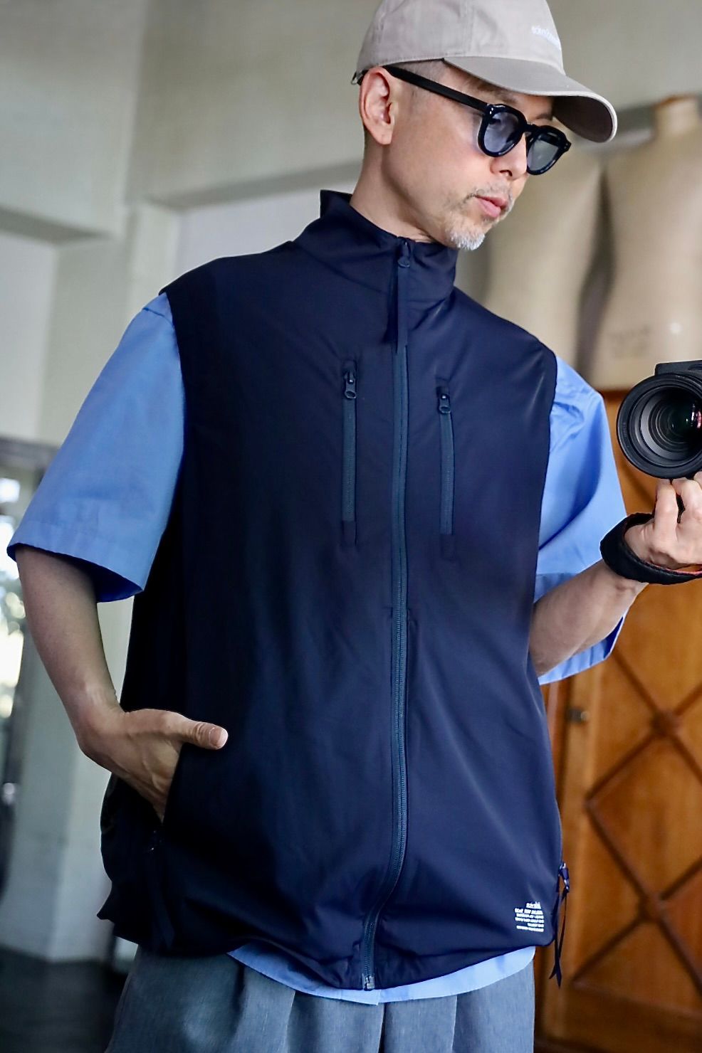 FreshService フレッシュサービス 26SS 空調服®︎ × FreshService "AIR COOLING VEST_Ver.2.0"スタイル