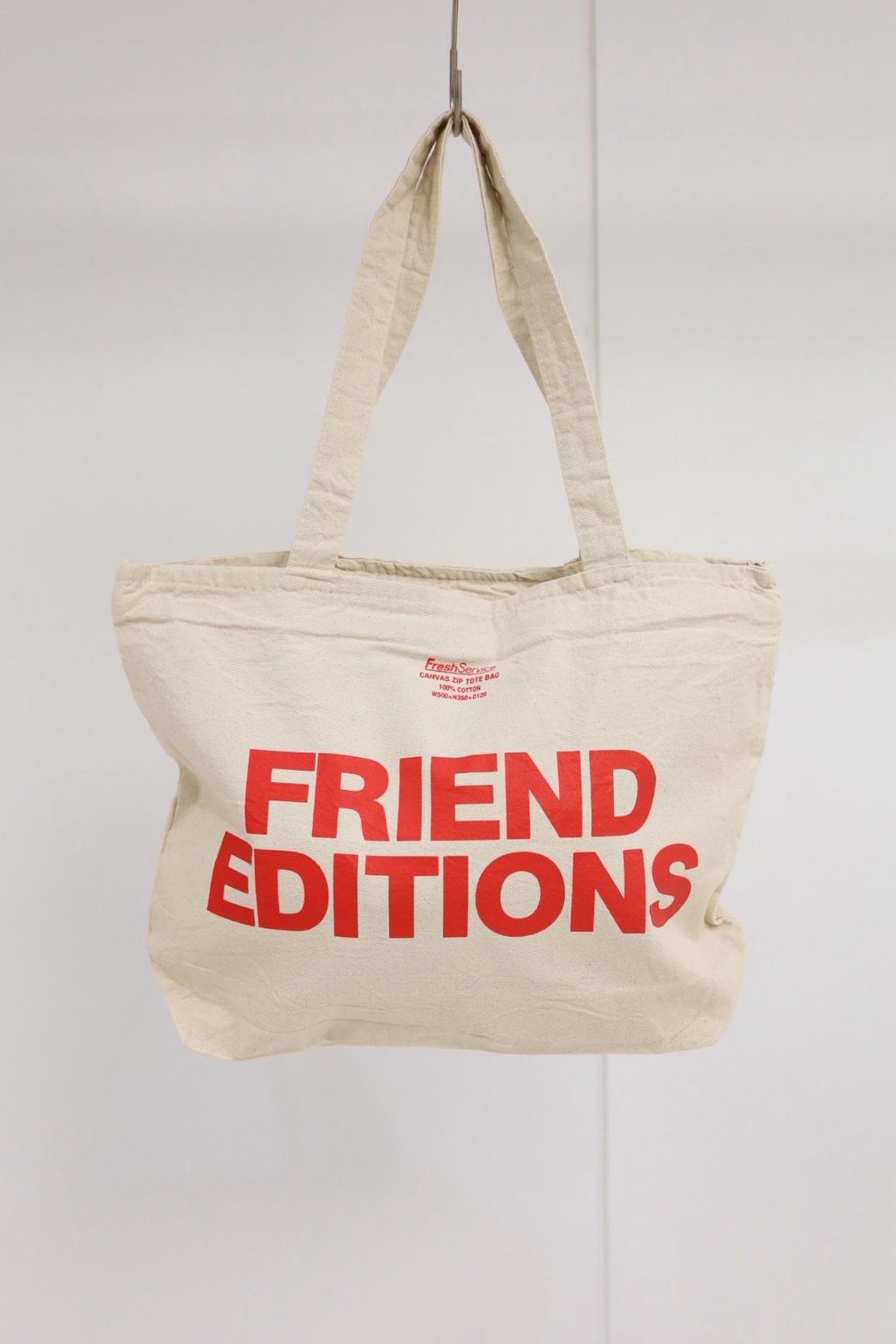 フレッシュサービス FRIEND EDITIONS CANVAS ZIP TOTE BAG(FSP261-90091FE)NATURAL☆3月14日(土)発売！