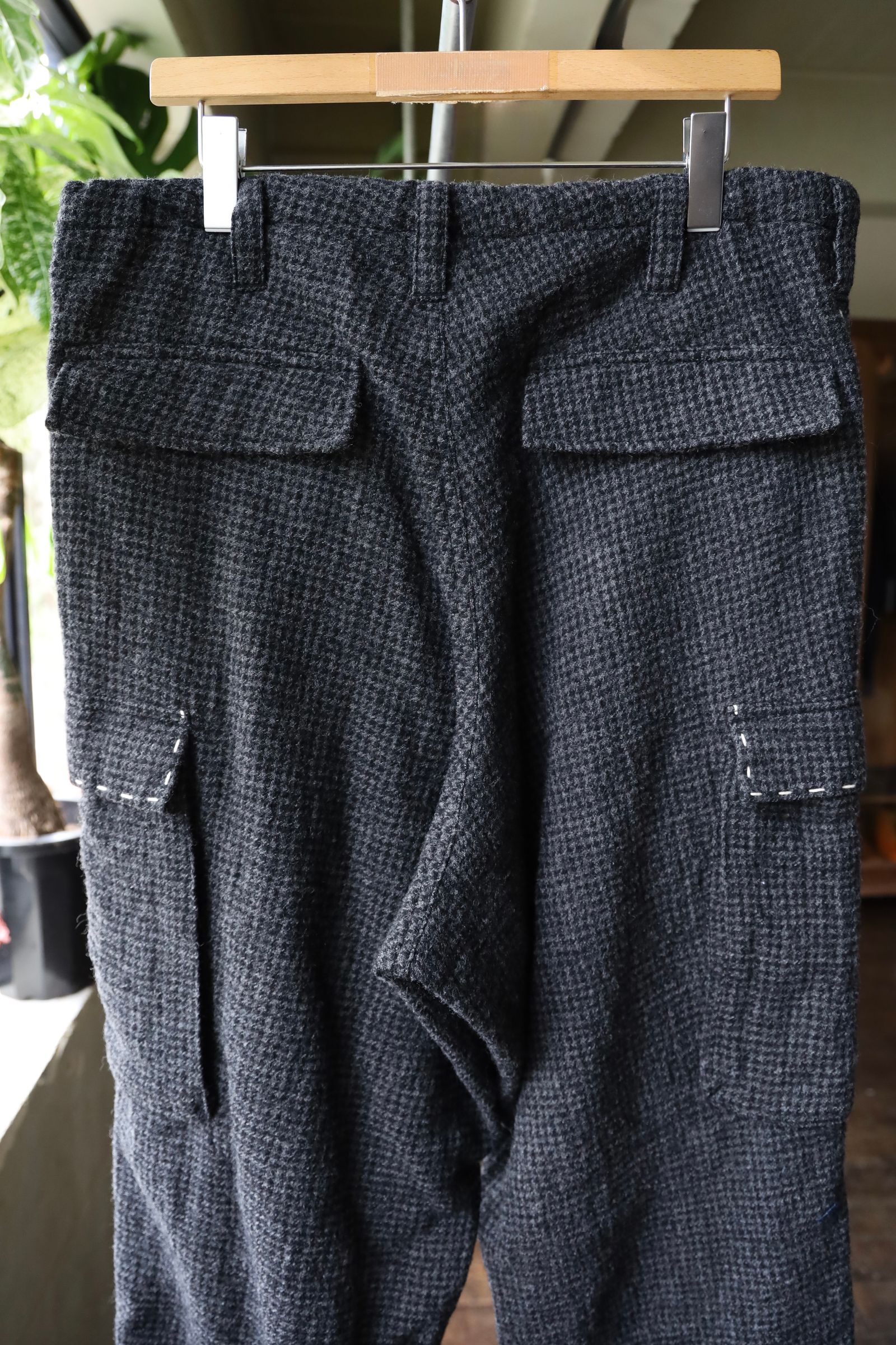 ワイズフォーメンY's for men 25AW HOUNDSTOOTH PANTS (ML-P18-107)BLACK