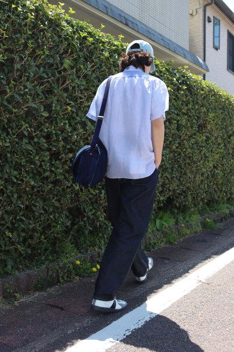 COMME des GARCONS HOMME キュプラストライプMIX S/Sシャツ(HI-B017-051) style. 2022.04.09.