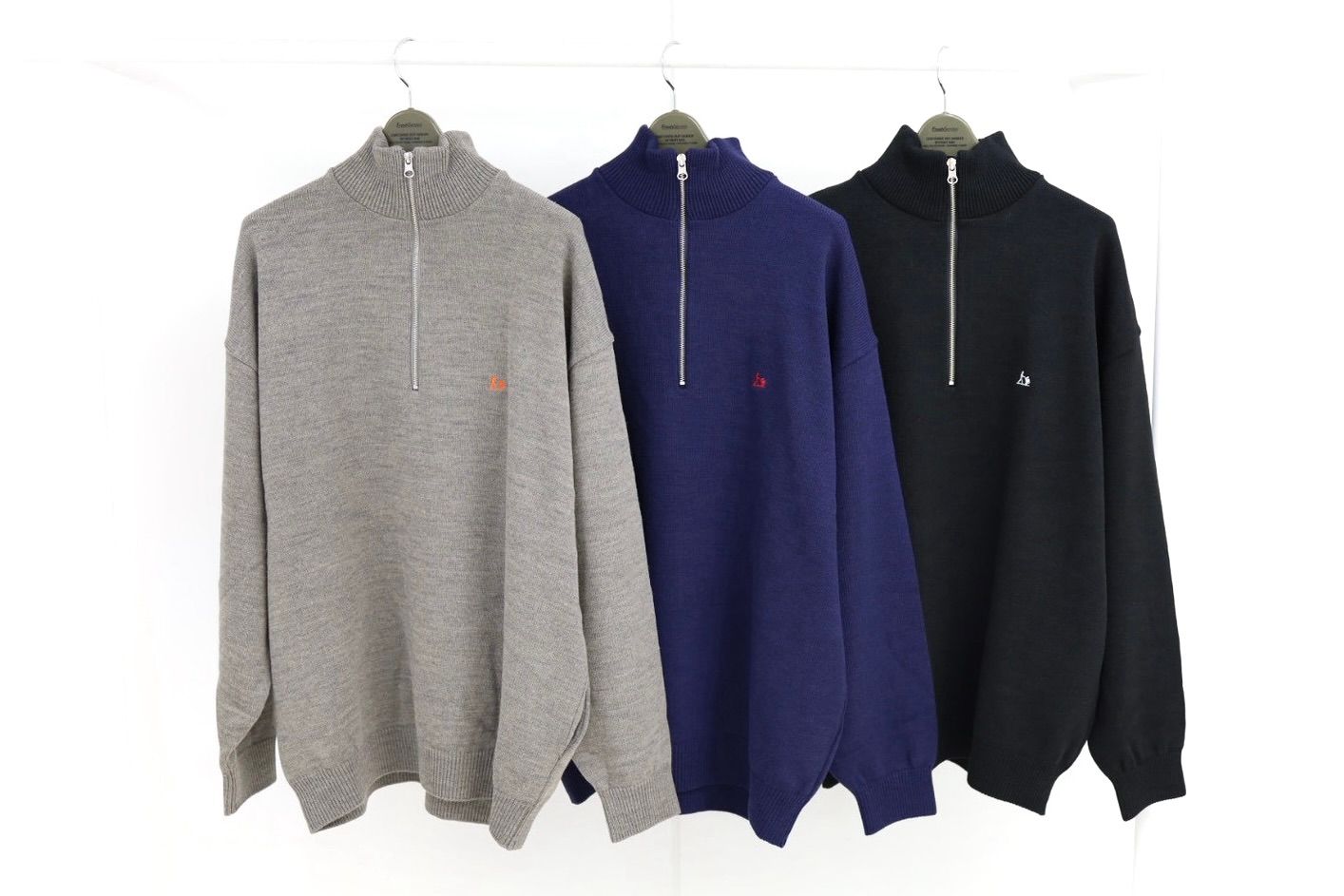 フレッシュサービス 26AW THERMAL JERSEY HARF ZIP KNIT(FSC263-80009)NAVY☆10月17日(土)新作発売！