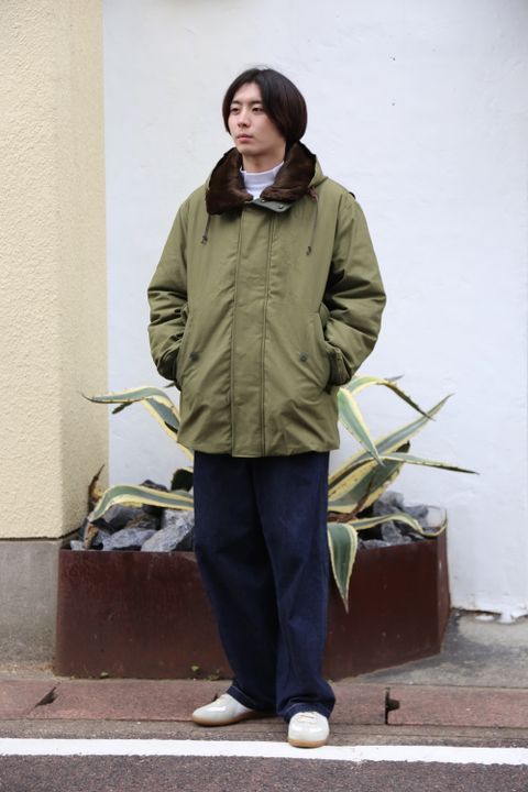 eYe JUNYA WATANABE COMME des GARCONS MAN 綿バックサテンミリタリーブルゾン(WF-J905-100)"KHAKI"style.2020.10.3.
