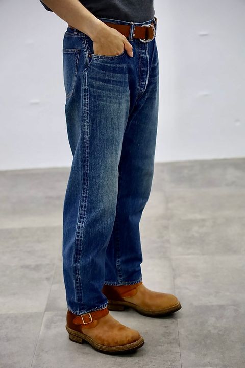 A.PRESSE Washed Denim Pants E"BLEACH"スタイル2025.10.12.