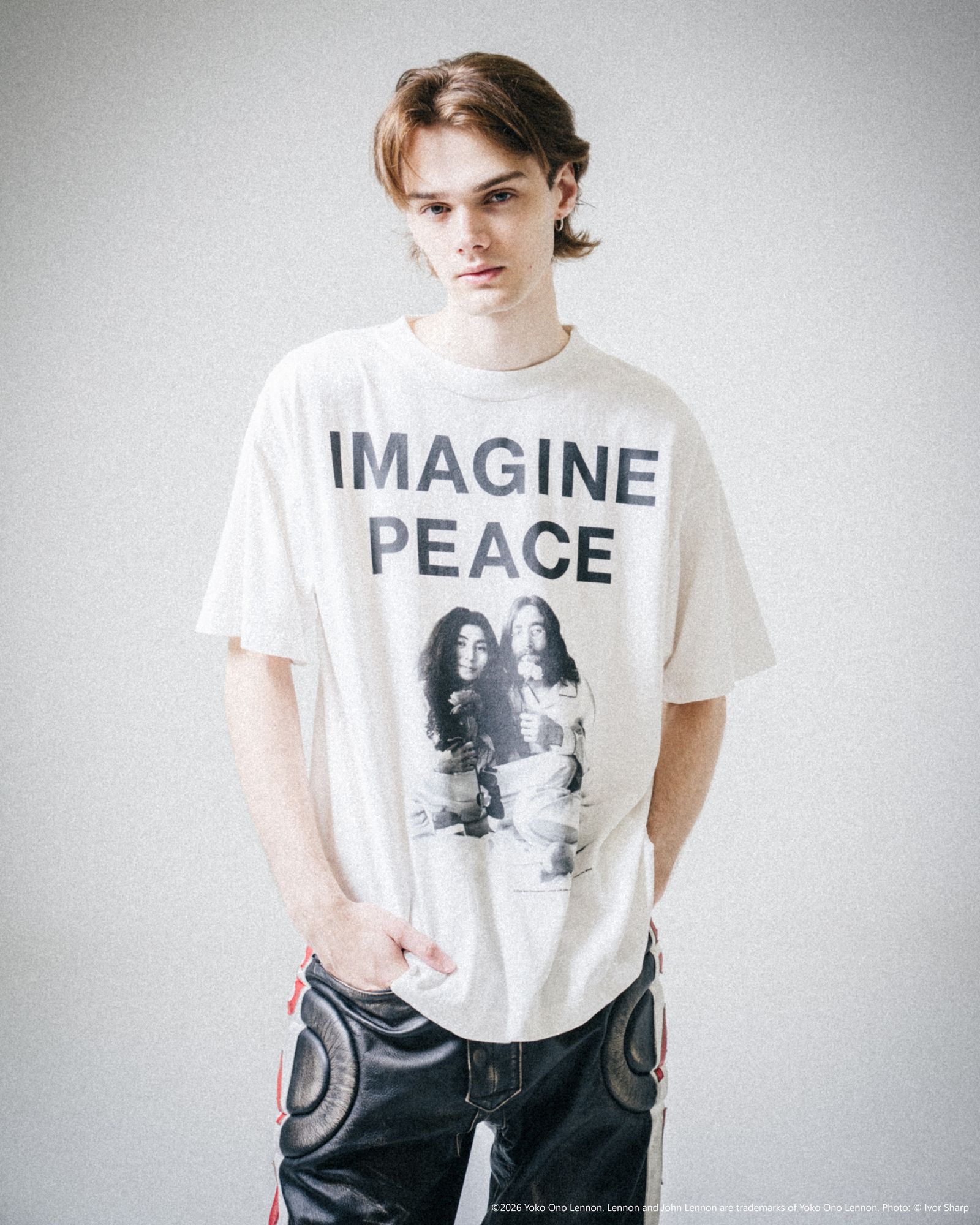 セントマイケル 26SS JL_SS T-SHIRT/IMAGINE PEACE(SM-MK8-0000-C27)WHITE☆3月20日(金)発売！
