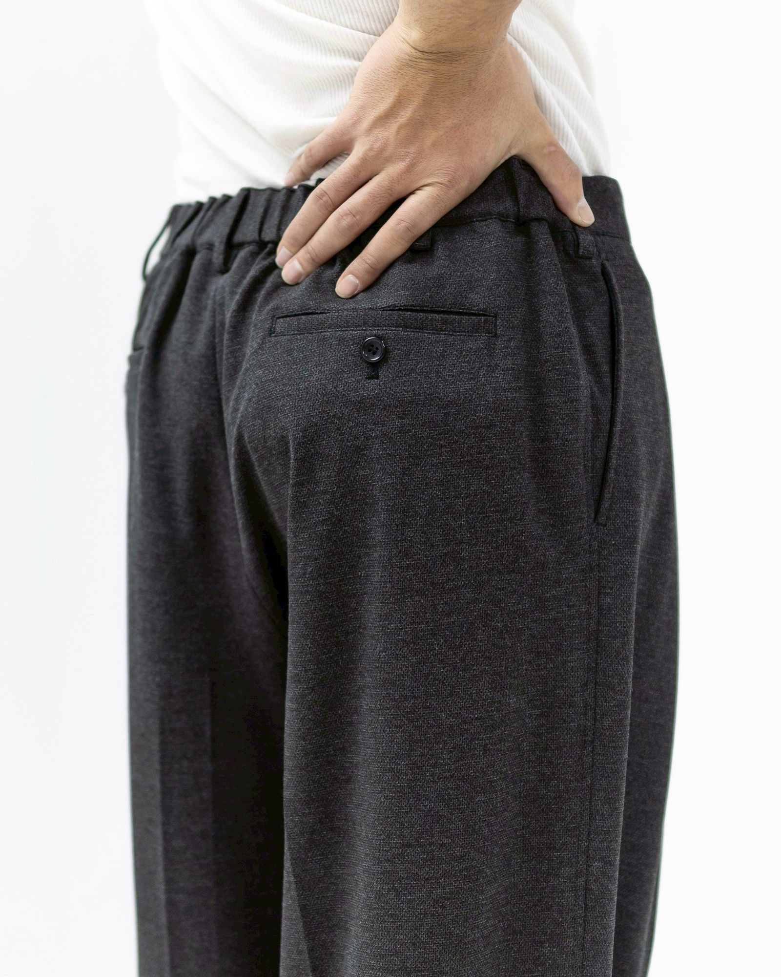 グラフペーパー 25AW SIDOGRAS Melange Ponte Wide Slacks(GM254-40052) GRAY☆11月29日(土)発売！