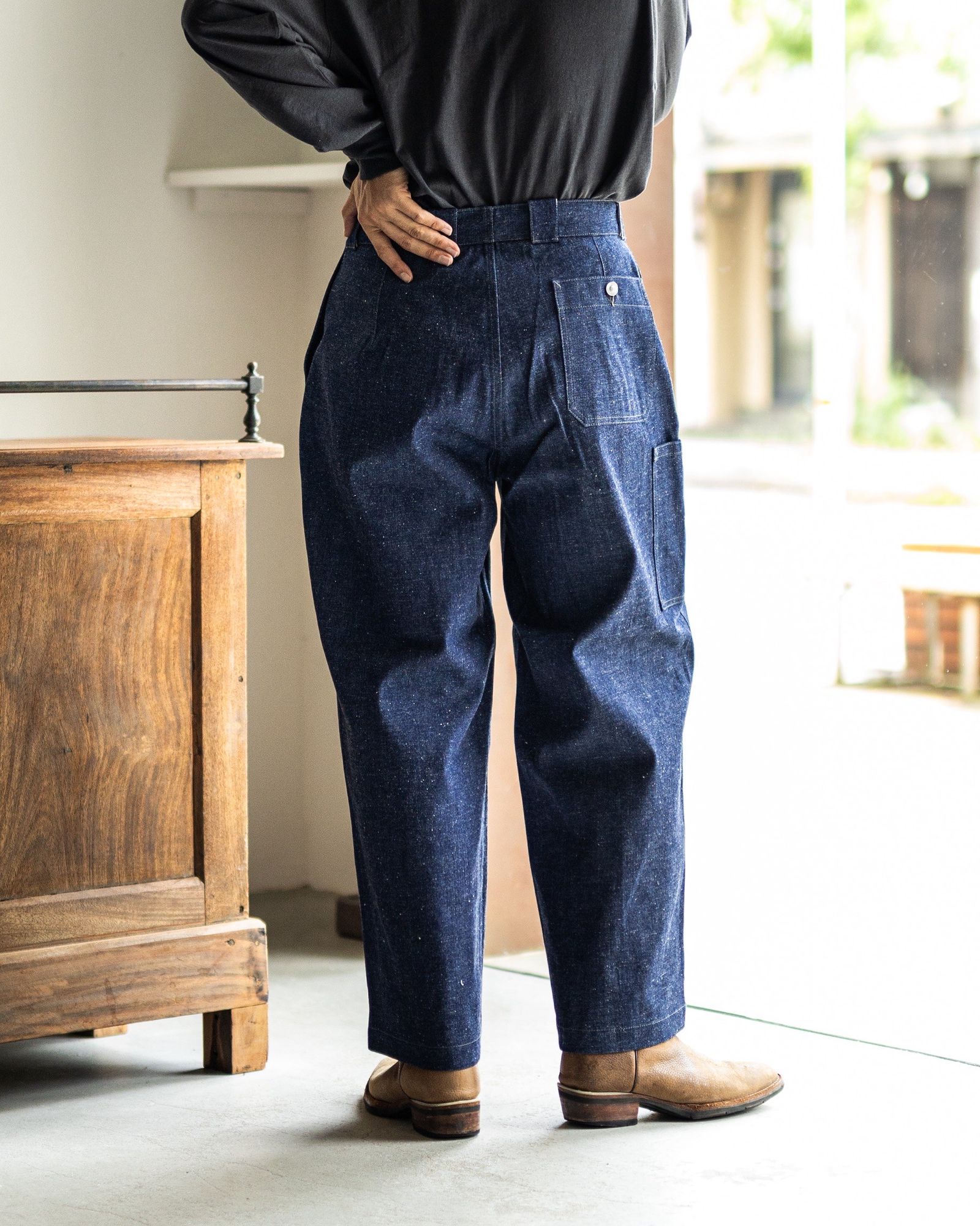 A.PRESSE Cashmere Blend L/S Henley Neck Shirt (CHARCOAL) 新作発売！