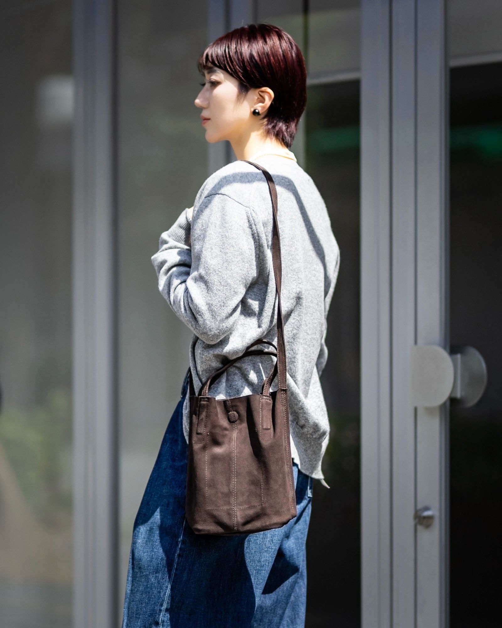Morphee / モルフェトートバッグ2WAY SMALL TOTE(SHORT)SUEDE[DARK CHOCO]☆新作発売！