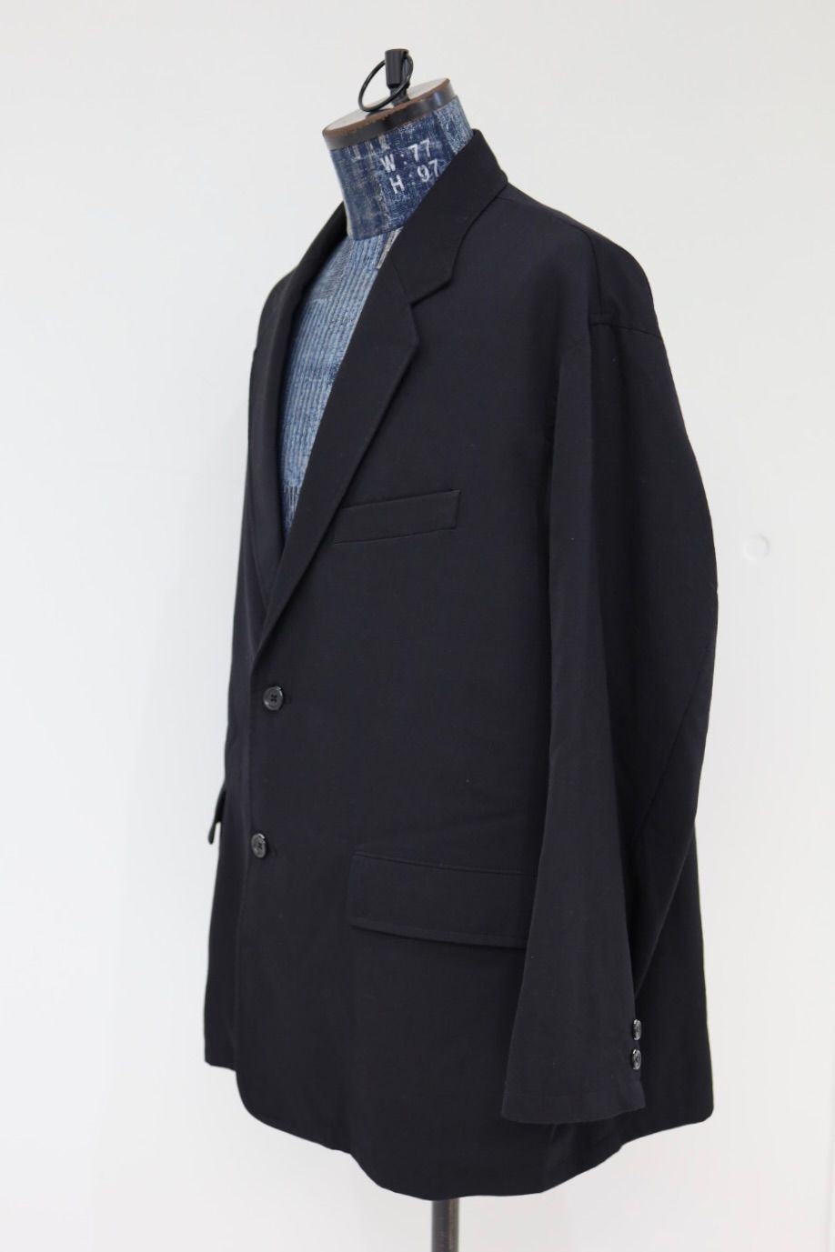 グラフペーパー Fulled Wool Twill Oversized Jacket(GM263-20410)BLACK☆9月12日(土)発売！