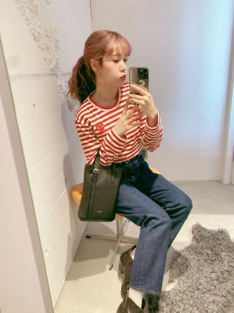 PLAY COMME des GARCONS ボーダーTシャツ style.2024.3.11