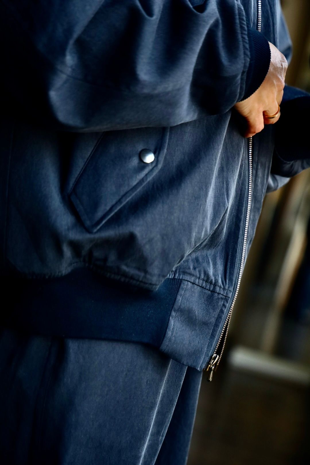 アプレッセ Silk Padding Jacket(25SAP-01-08H)NAVY☆1月11日(土)発売！