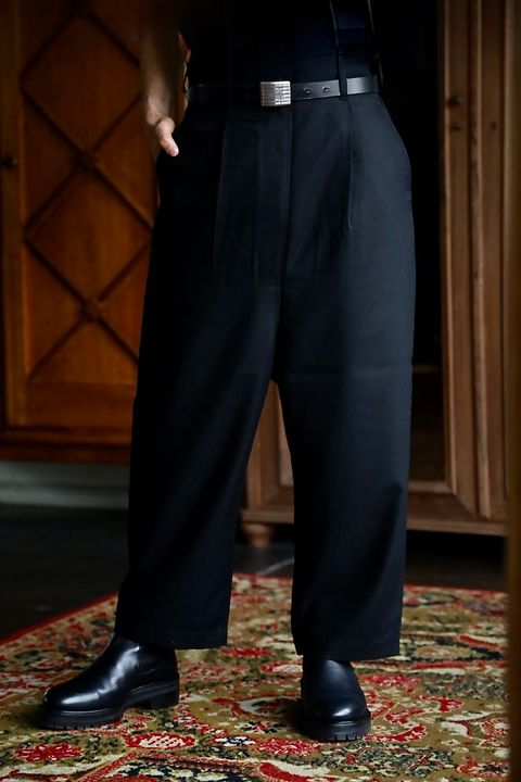 コムデギャルソンオム ウールギャバパンツ(HP-P102-051)BLACK