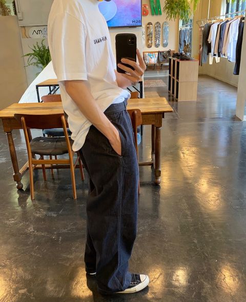 Graphpaper Colorfast Denim Belted Pants"INDIGO"Style.2020.7.21.