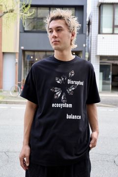 Yohji Yamamoto 半袖プリントTシャツ(HK-T76-985)BLACK