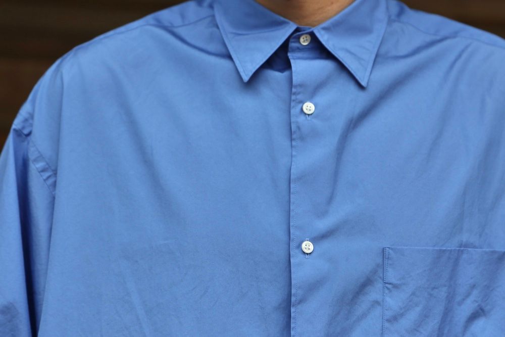 Broad L/S Oversized Regular Collar Shirt"BLUE"Style.2020.2.14.