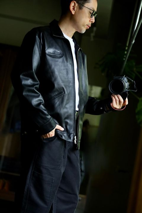 LASTMAN 24AW ラストマン大久保篤志 LEATHER DRIZZLER JACKETスタイル