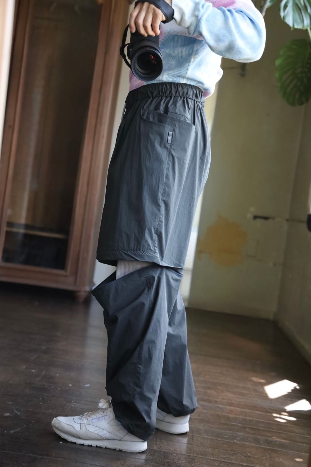 S.F.C SUPER WIDE DETACHABLE PANTS"D.gray"スタイルVOL.2