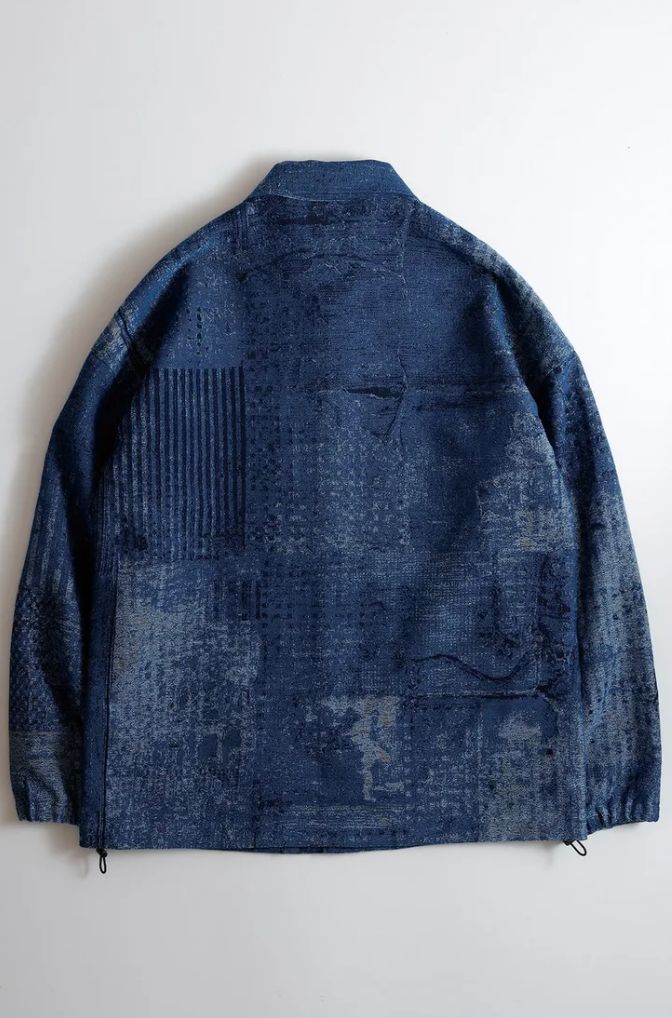 ファンダメンタル デニムシャツ BORO JAQUARD COACH RINSE(FA25JK47R)INDIGO☆新作発売！