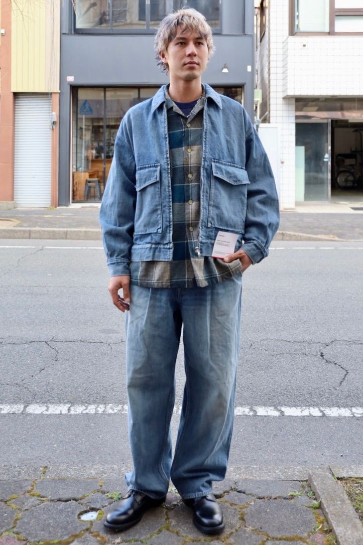 グラフペーパー Selvage Denim Zip Jacket(GU261-20056LB) INDIGO_LIGHT FADE★1月24日(土)発売！