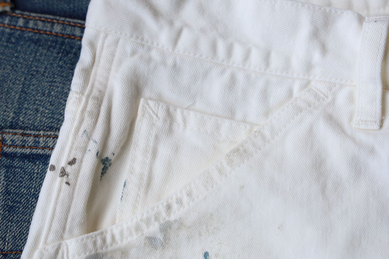 BOW WOW バウワウ PAINTER'S  SPLATTER SHORTS(BW251-PSS)WHITE PANTED