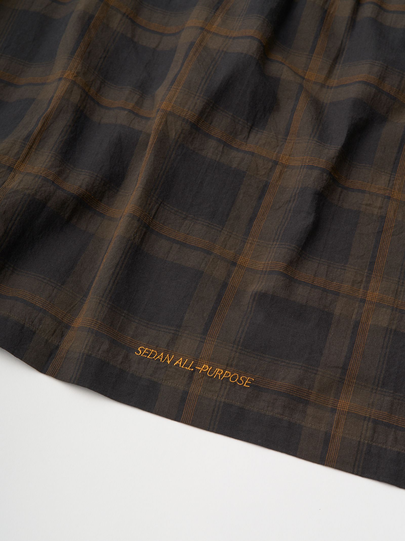 セダンオールパーパス SS25 Madras Plaid Open Collar Shirt(SD25S-SH04)Black×Olive