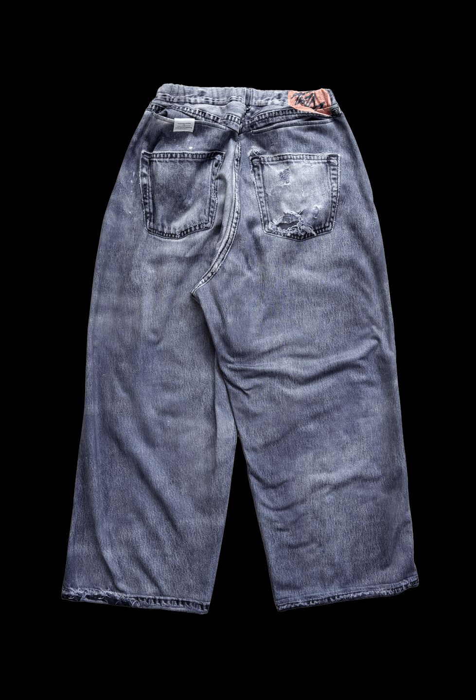 トーキングアバウト ジ アブストラクション 25AW DENIM PRINT FLEECE LINING WIDE PT(2526AW-PT-002F)BLACK☆新作発売！