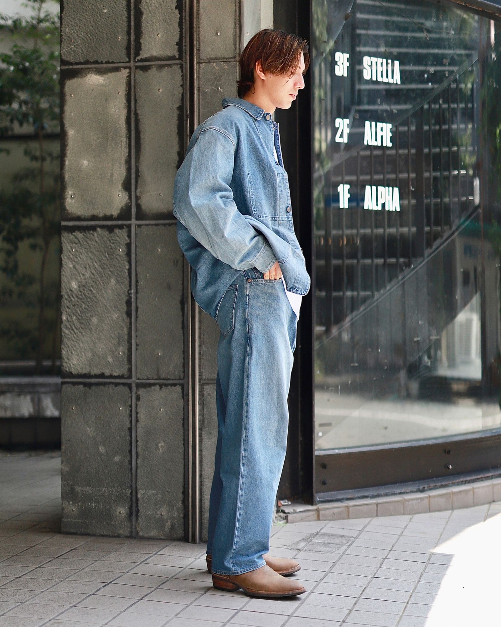 ジャケット・アウター blurhms - Selvage Denim Coverall 13.5OZ SELVAGE DENIM COVERALL #BLACK [BROOTS23F5] _