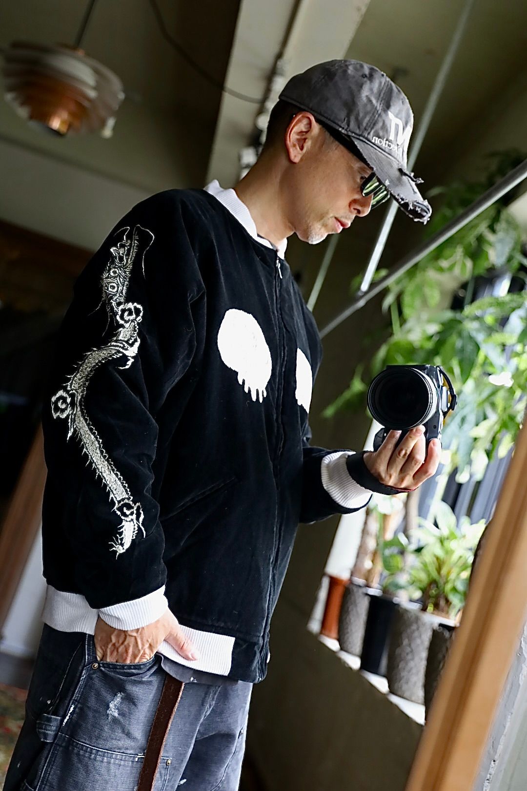 mononoke・made モノノケ・メイド  REVERSIBLE SKA JAMBER"BLACK"スタイル