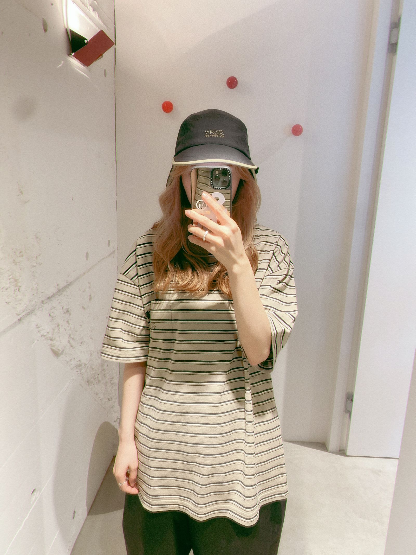 セダンオールパーパス SS24  Striped S/S Pocket Tee(SD24S-CT05)Khaki Black☆4月20日(土)発売！