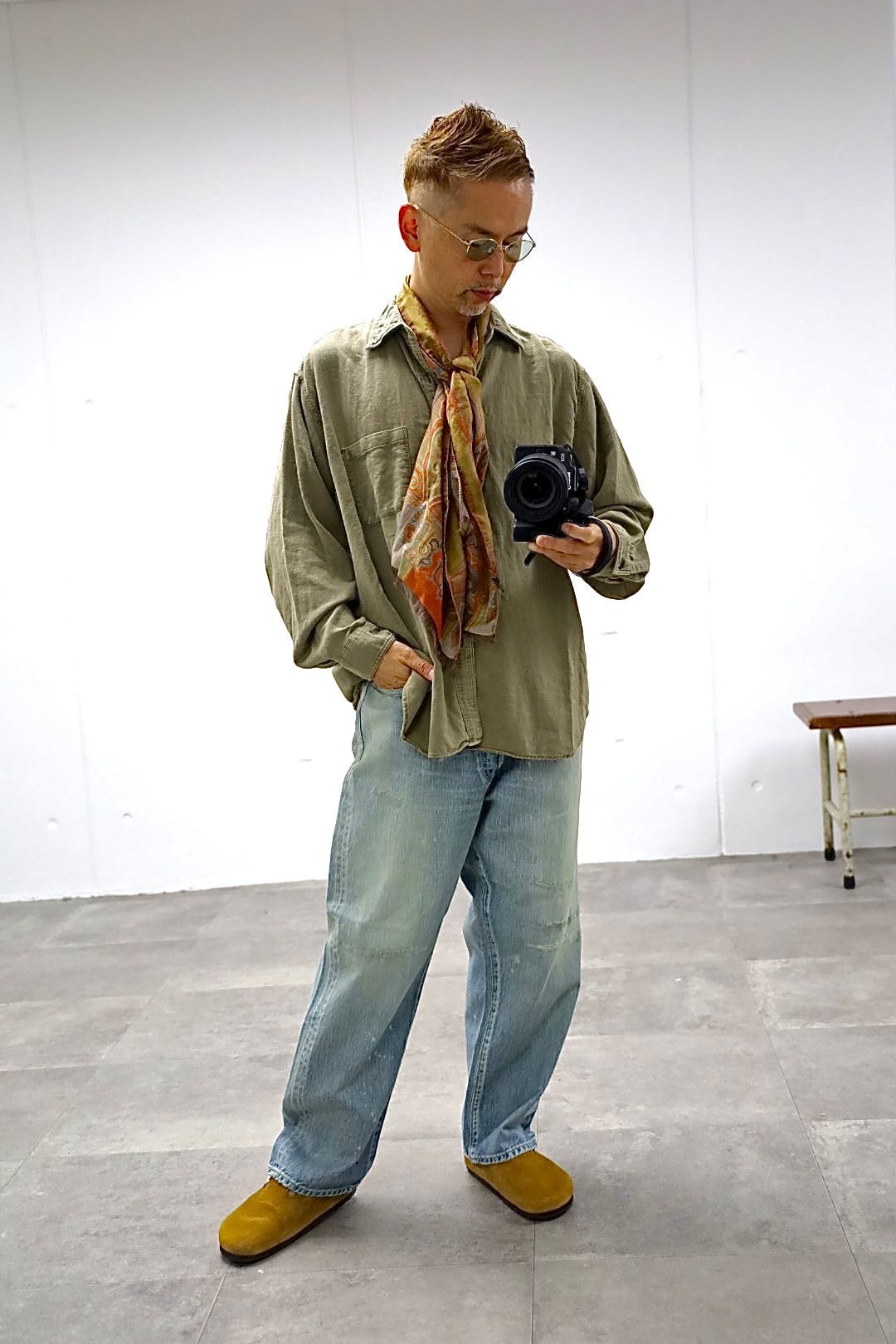 アプレッセ 2026 STYLE2 Vintage Cotton Moleskin Shirts(26AAP-02-16) KHAKI☆6月20日(土)発売！