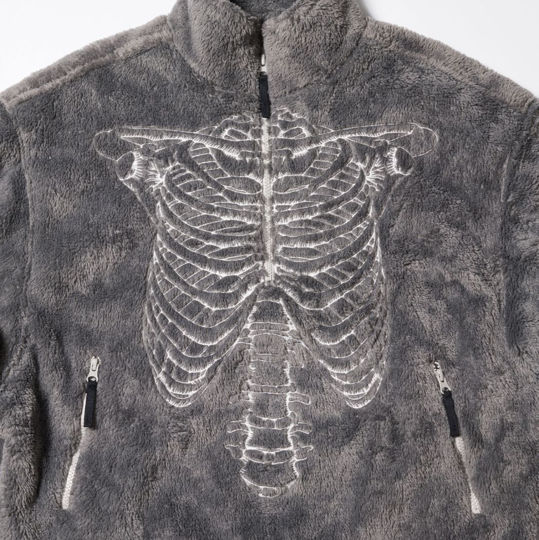 doublet 25AW GLOWINTHEDARK SKELTON FLEECEJACKET (25AW32BL232) GREY