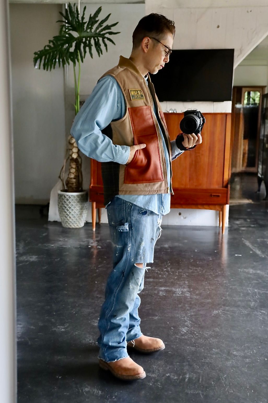 JUNYA WATANABE MAN×FILSON Wネームツイードベストスタイル.2025.9.5.