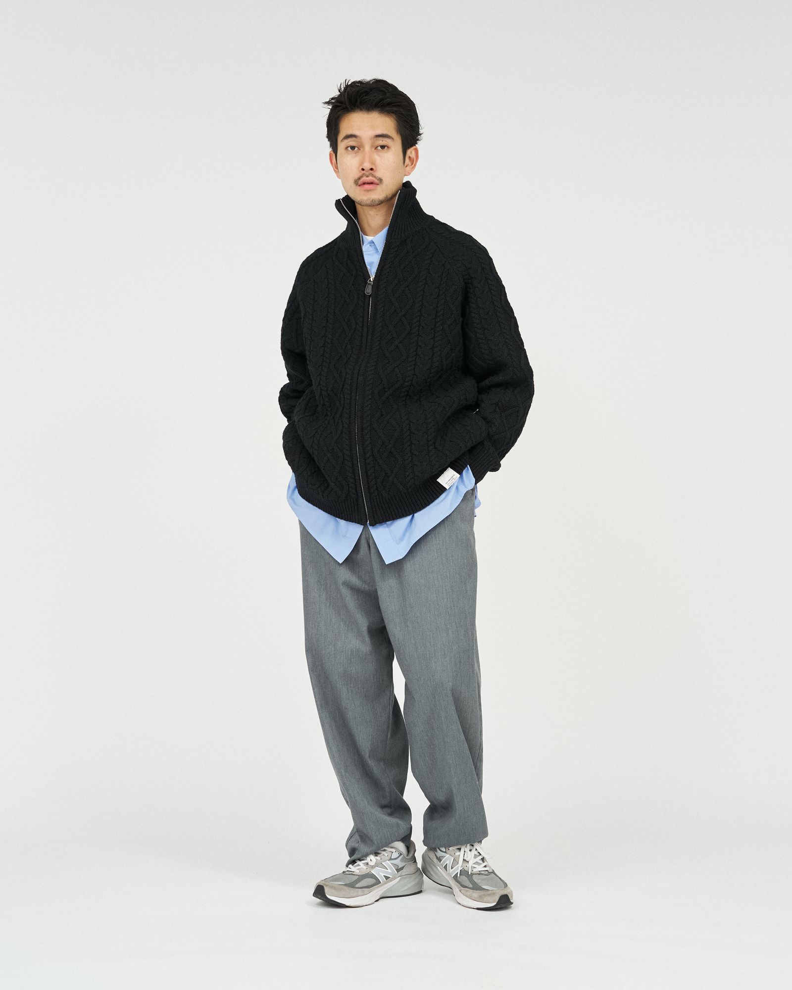 フレッシュサービス SHETLAND WOOL x SOLOTEX® TECH FISHERMAN ZIP-UP(FSC253-80166)BLACK★10月18日(土)発売！