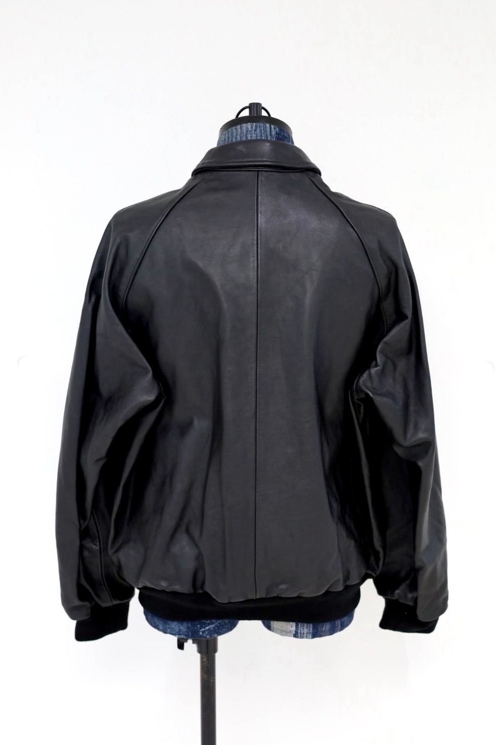 グラフペーパー Cow Leather Raglan Blouson(GU263-30320)BLACK☆8月29日(土)発売！