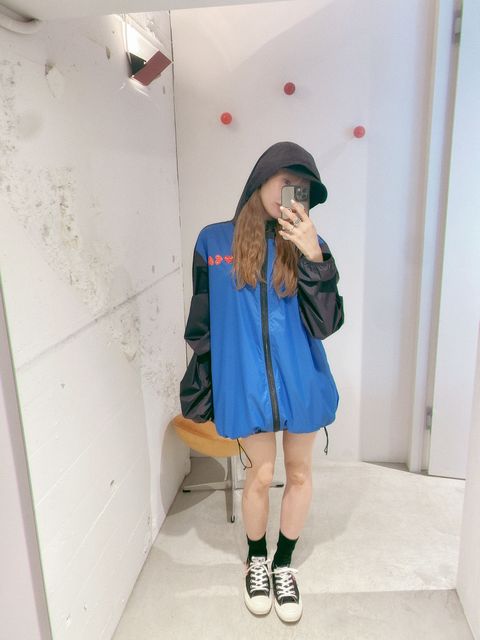 PLAY Comme des Garçons x K-WAYフルジップアップナイロンパーカーstyle.2024.7.2