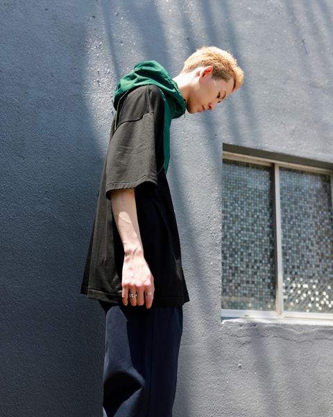 is-ness イズネス23SS フーディmixスタイル