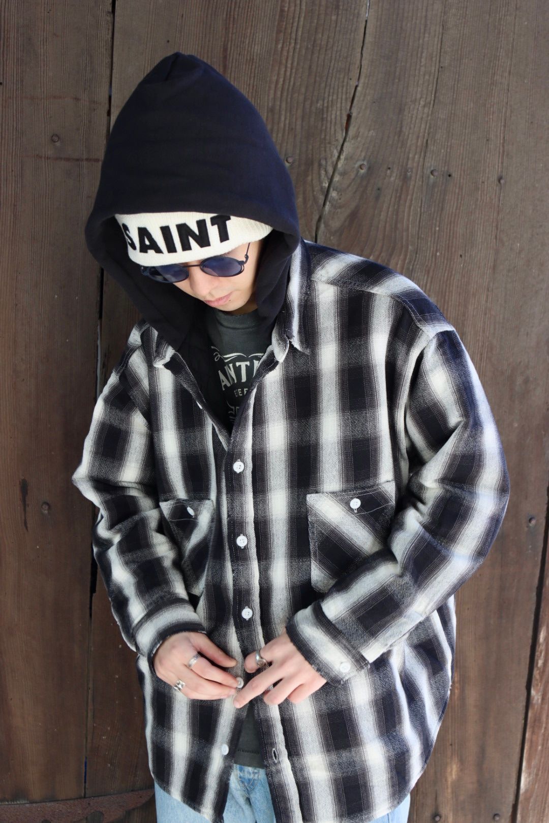 SAINT Mxxxxxx セントマイケル 23AW CHECK SHIRT PARKAスタイル | 3882