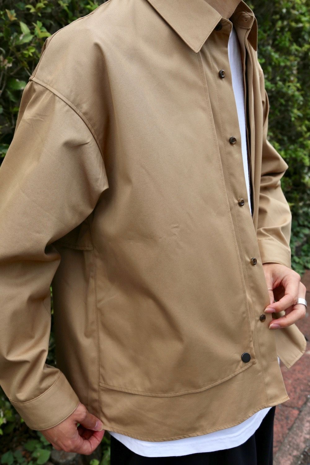 JieDa T/C FLAP SHIRT "BEIGE"Style.2020.9.20.