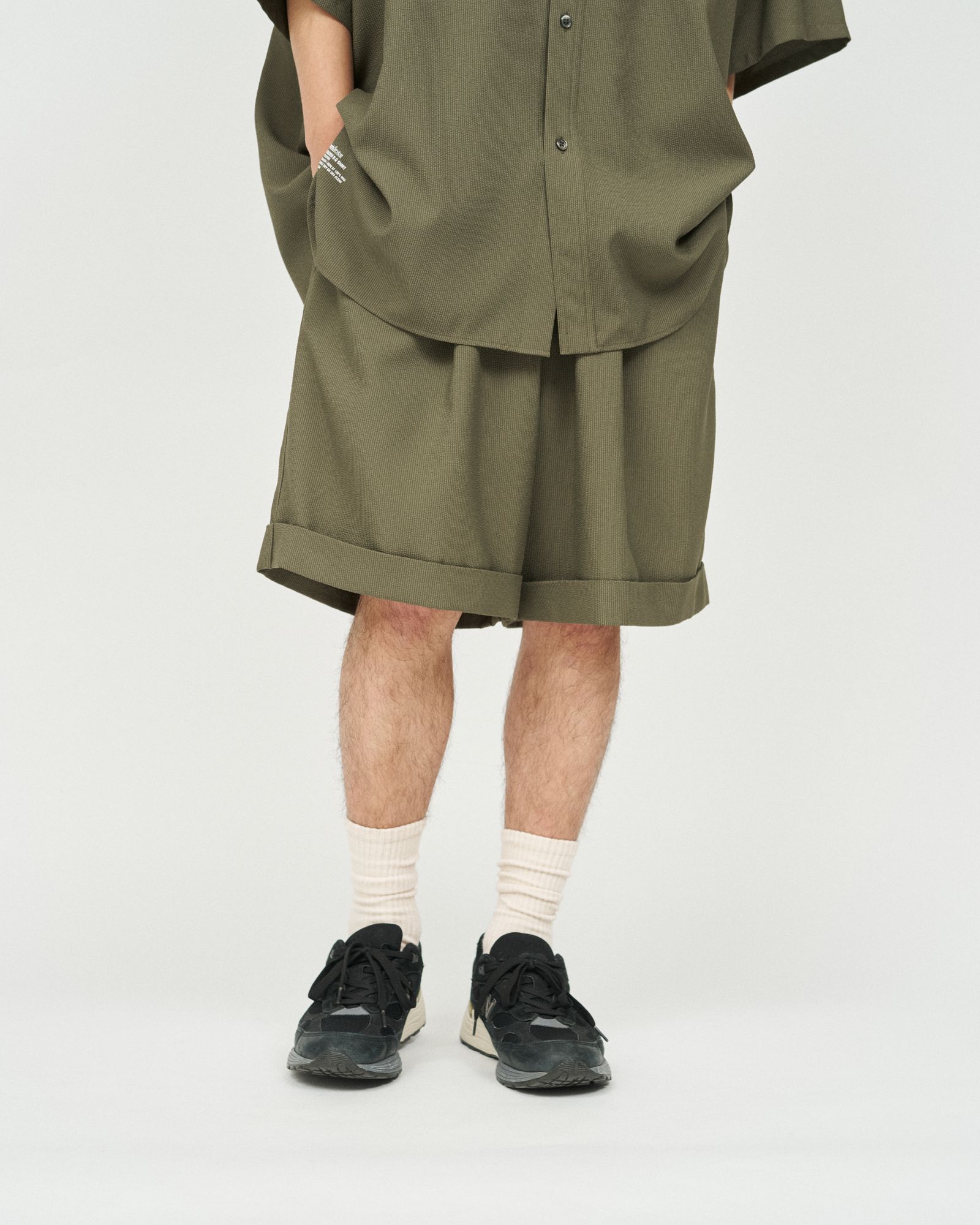 フレッシュサービス SEERSUCKER EASY SHORTS (FSC252-40044)KHAKI