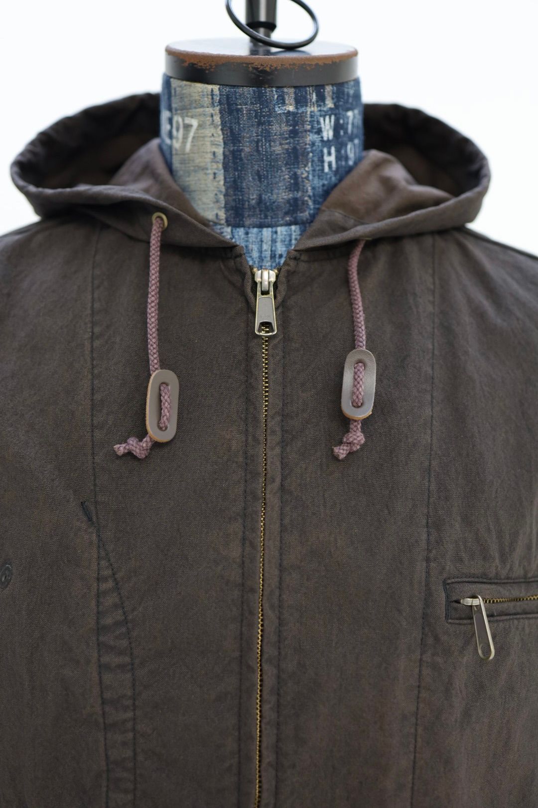 コムデギャルソンオム26SS ナイロンオックス製品染ジップアップフーディ(HQ-J003-051)BROWN☆2月6日(金)発売！