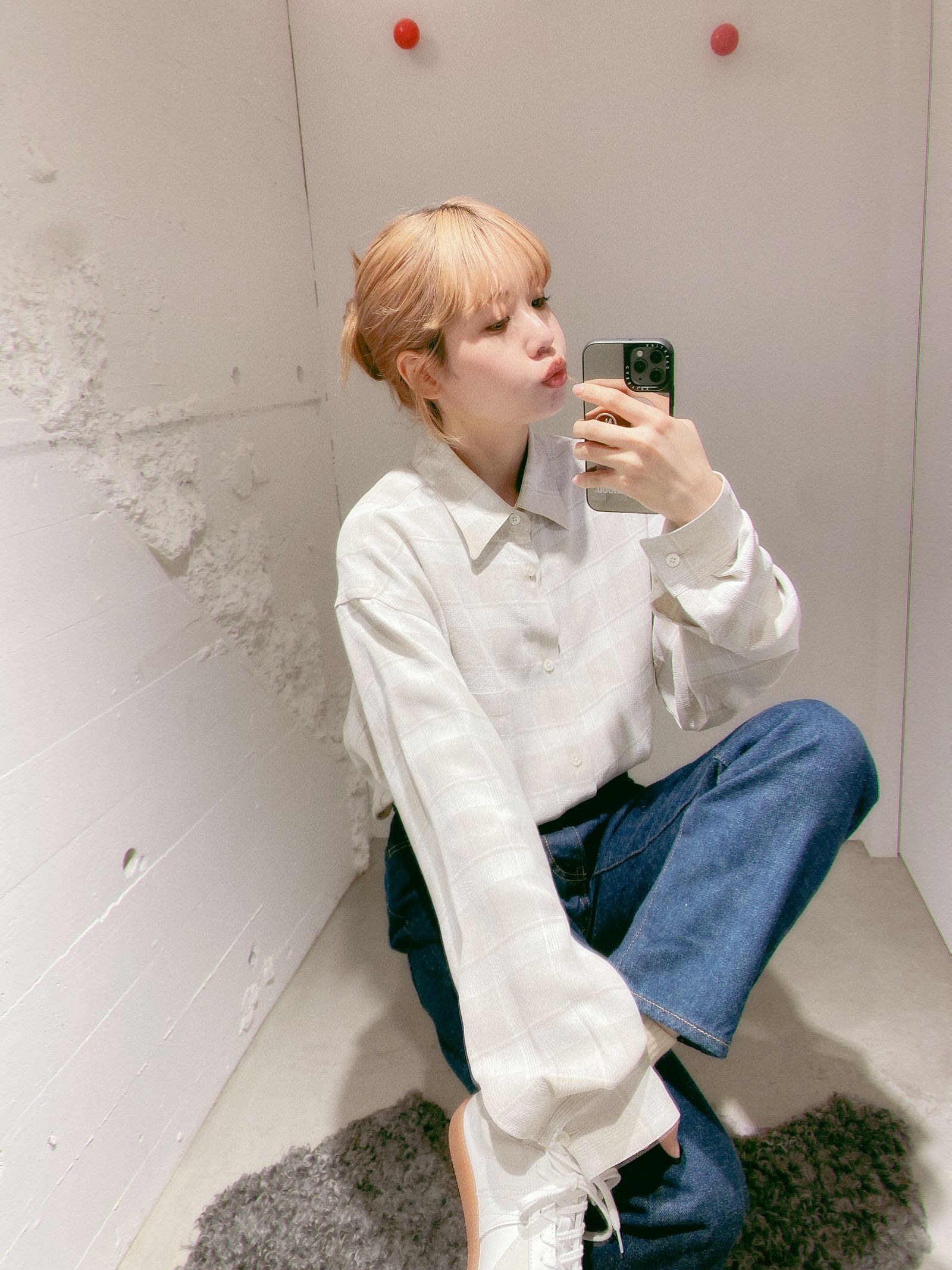 ヨーク24SS PLAID JACQUARD SHIRT(YK24SS0646SH)IVORY