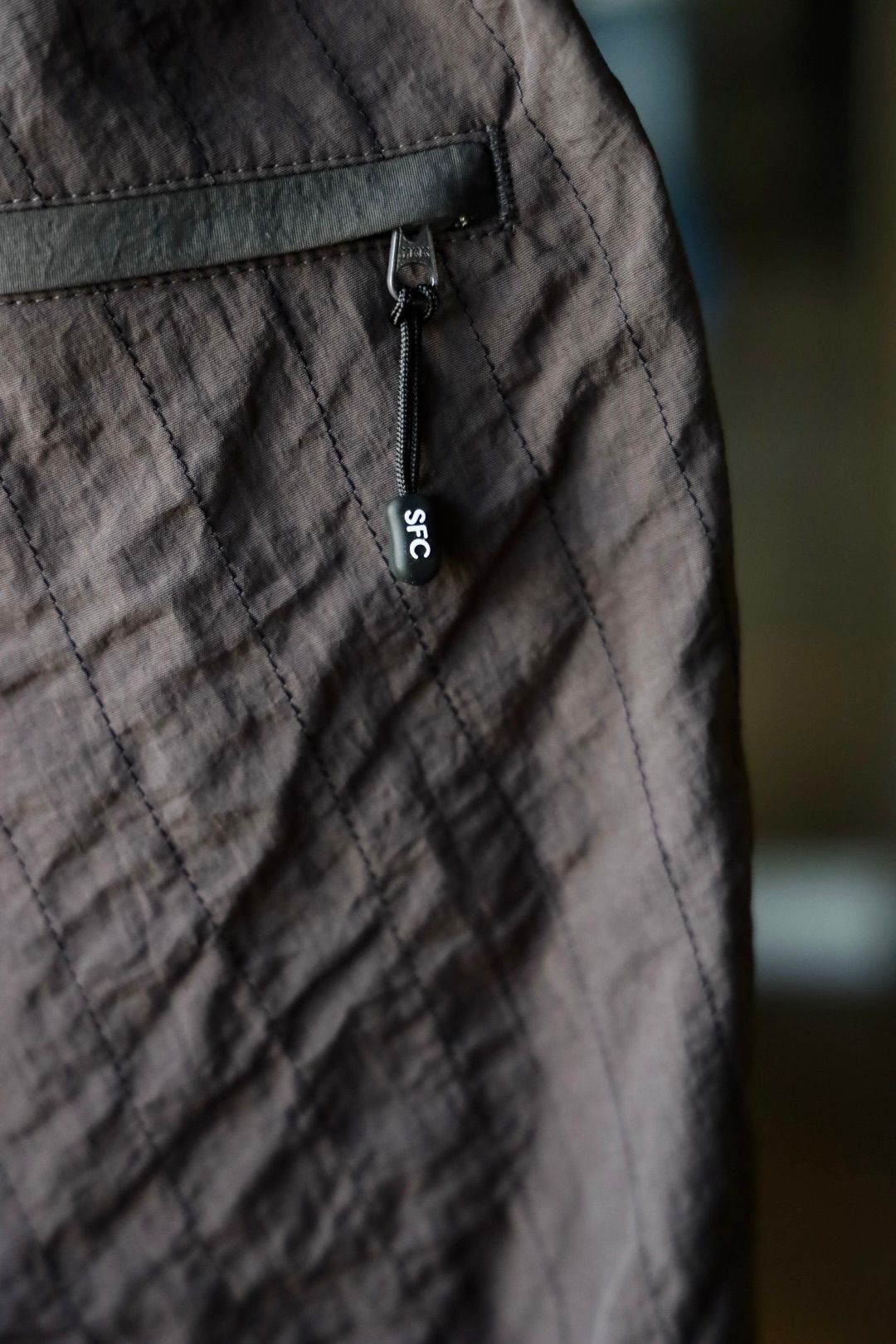 S.F.C 25FW エスエフシー NEW WIDE TWO TUCK PANTS(STITCHED NYLON) (SFCFW25P06)D.Grey☆9月20日(土)発売！