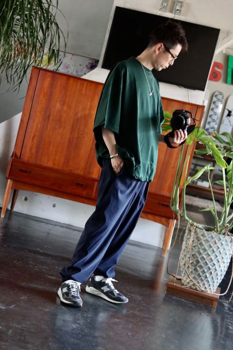 is-ness 22SS BALLOON T-SHIRT"GREEN"スタイル.2022.4.7.