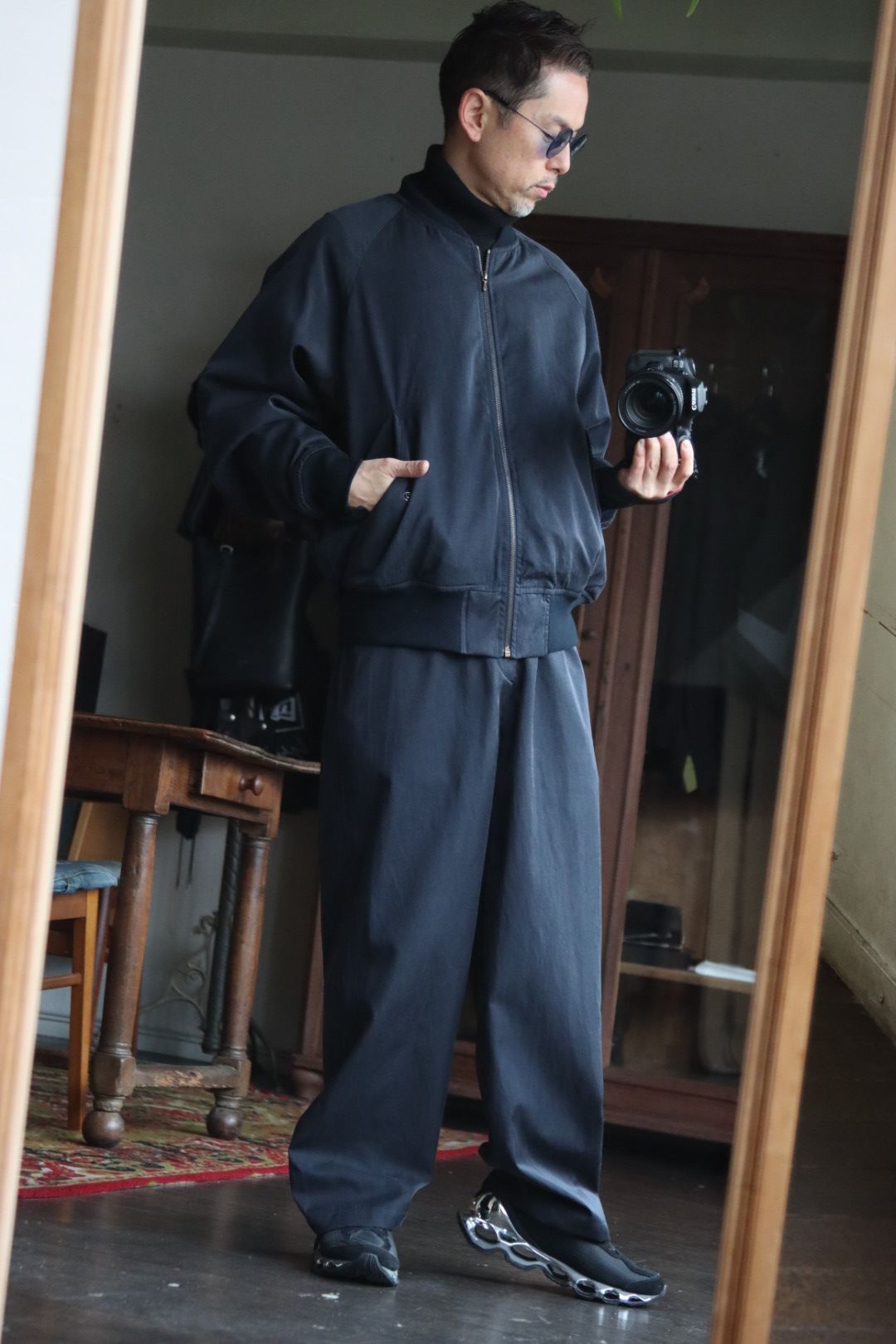 アプレッセ24SS SILK PANTS(24SAP-04-24H)NAVY