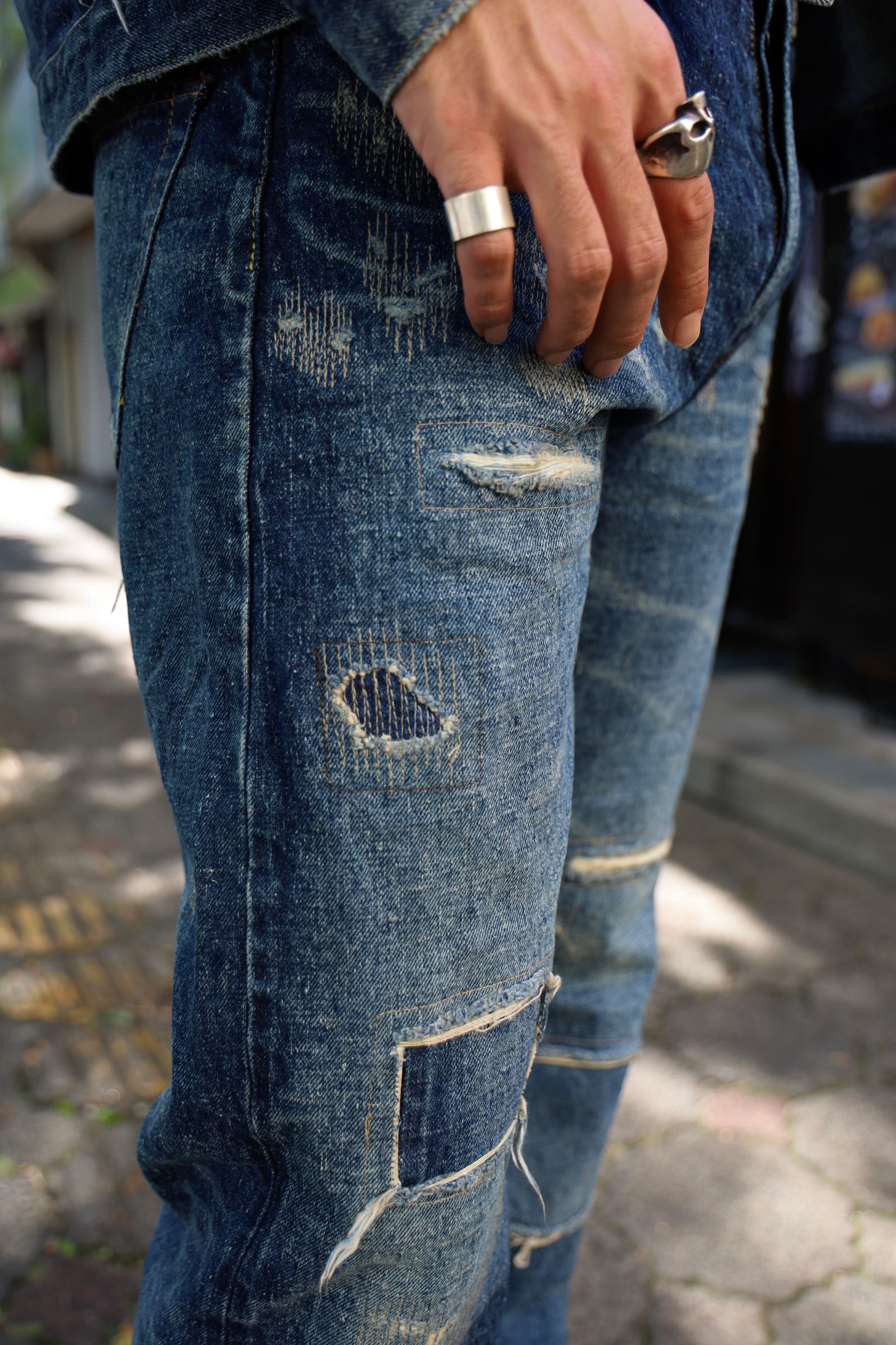 アイジュンヤワタナベマン 24AW New Manual Wネームデニムパンツ(XL)