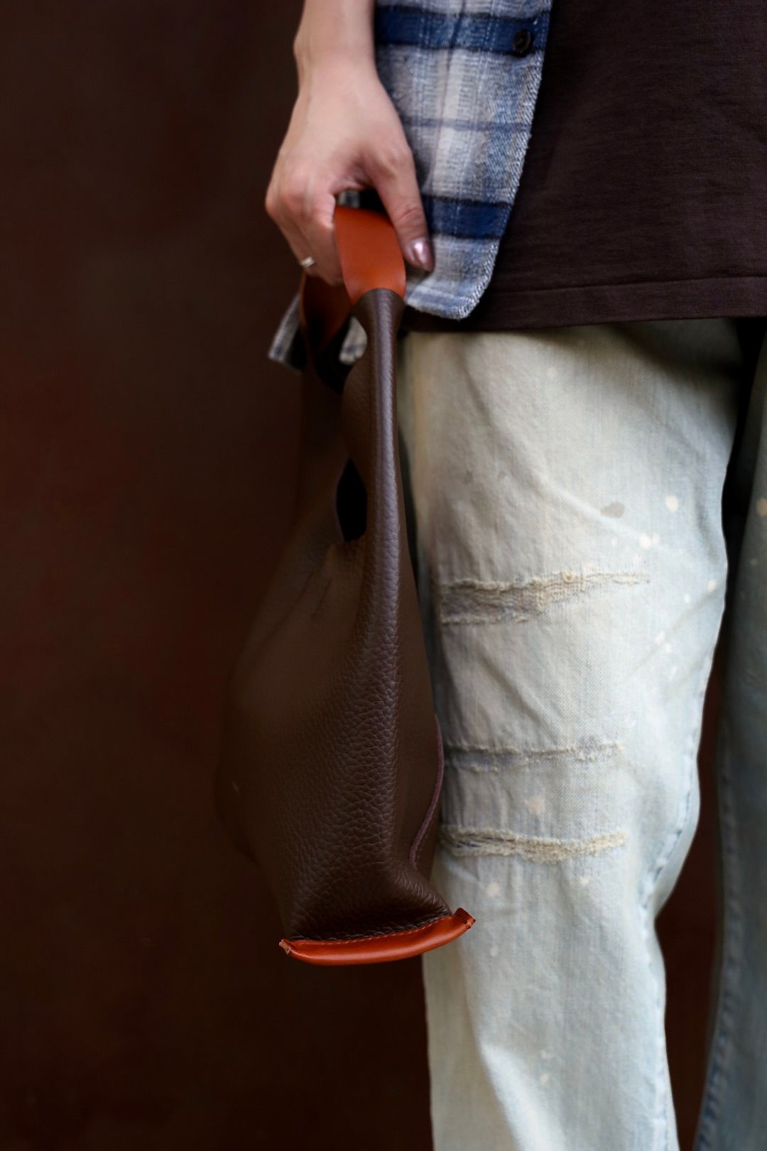 エンダースキーマ バッグ triangle bag(wt-rb-trb)dark brown