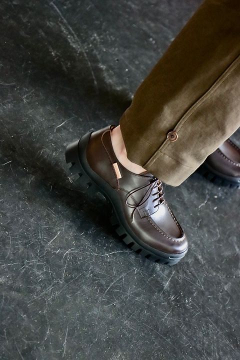 blurhms Stand-up Collar Washed Shirt "DARK SAGE"style.2022.1.11.