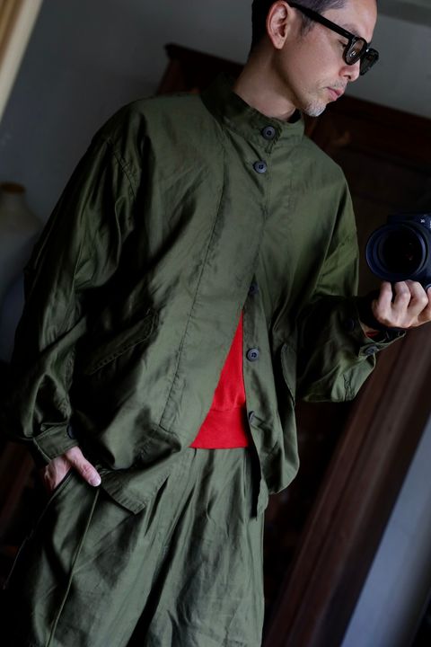 Gurankファティーグジャケット"KHAKI"スタイル