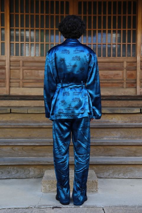 MATSUFUJI DAYDREAM Prinnted Jacket(M211-0102) style. 2021.05.08.