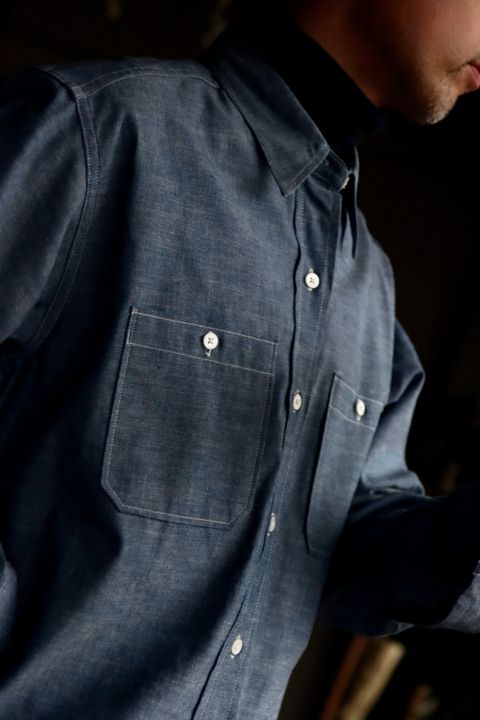 A.PRESSE アプレッセ23SSシャツ Rigid Chambray Shirtスタイル